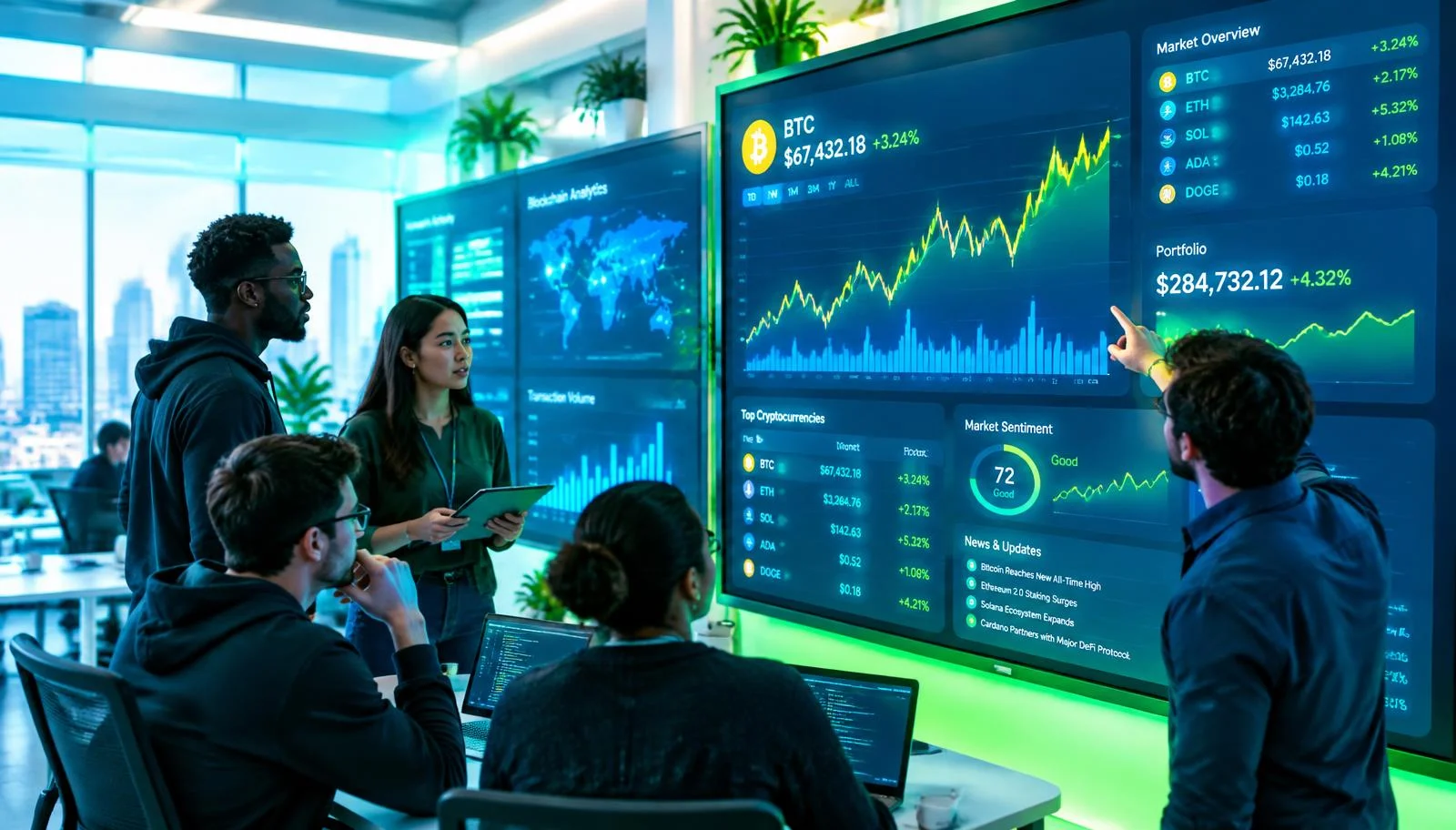 Plaruno engineers and analysts at work