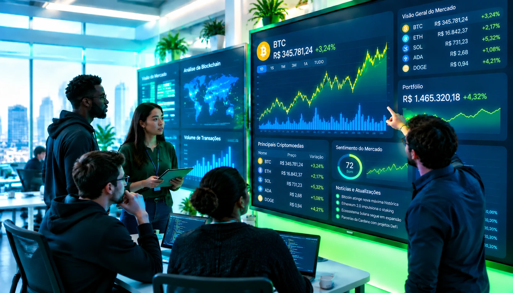 Plaruno engineers and analysts at work